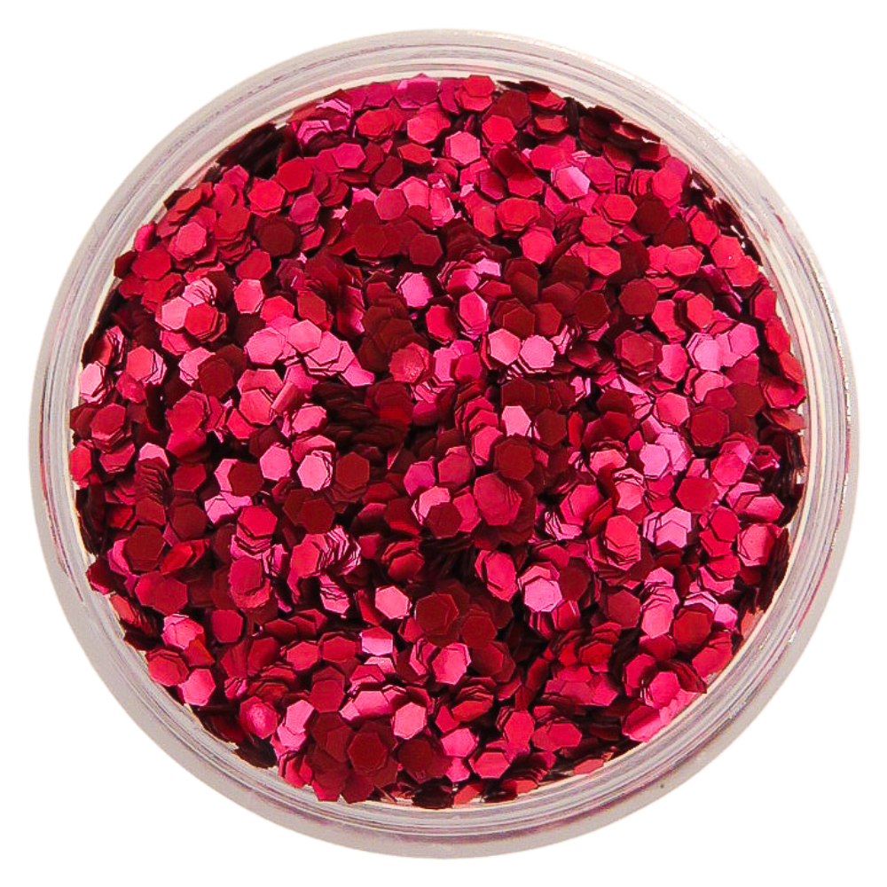 Blush red chunky festival glitter