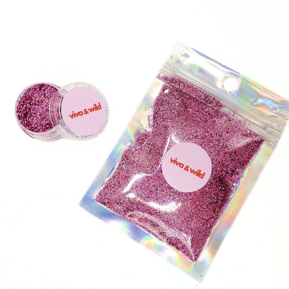 Glitterally Obsessed - Pink Holographic Medium Festival Glitter