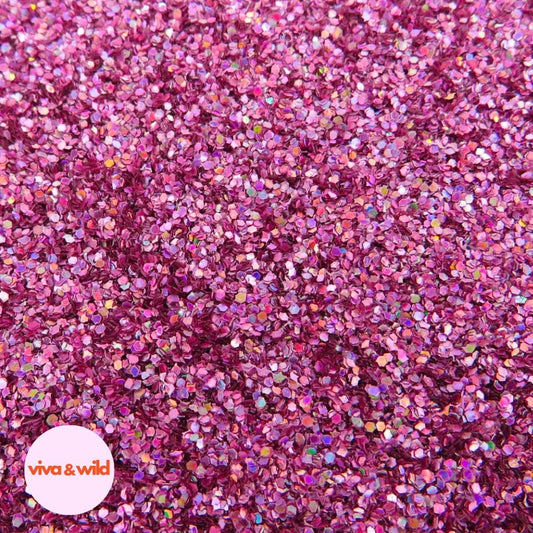 Glitterally Obsessed - Pink Holographic Medium Festival Glitter