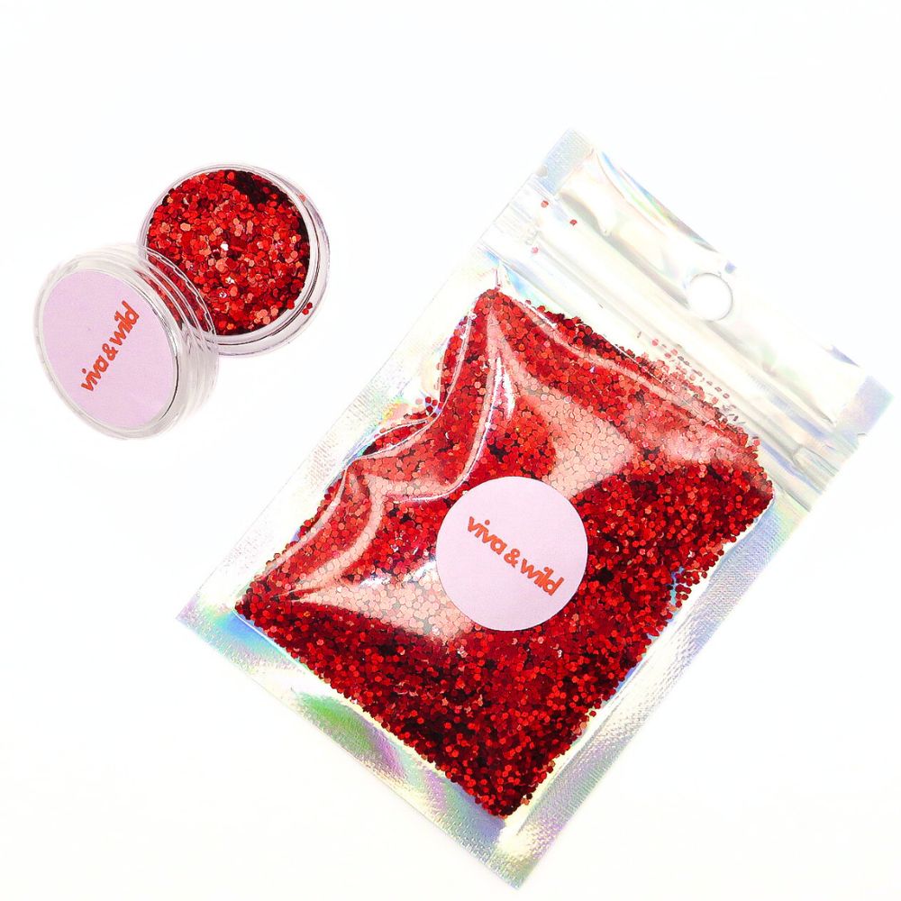 Hotter Than Your Ex – Red Holographic Chunky Festival Glitter