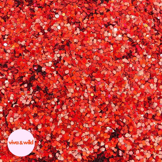 Hotter Than Your Ex – Red Holographic Chunky Festival Glitter