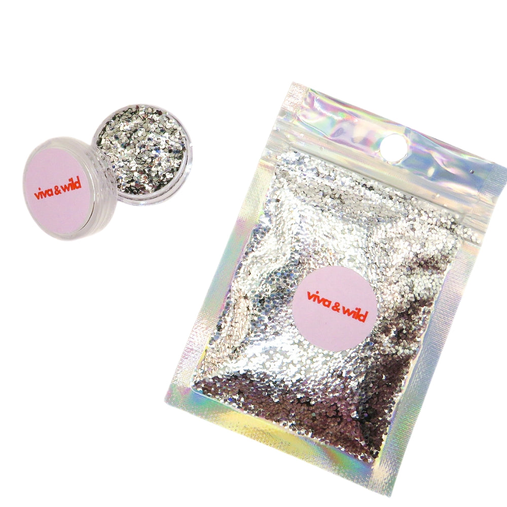 Mirror Magic - Holographic Silver Chunky Festival Glitter