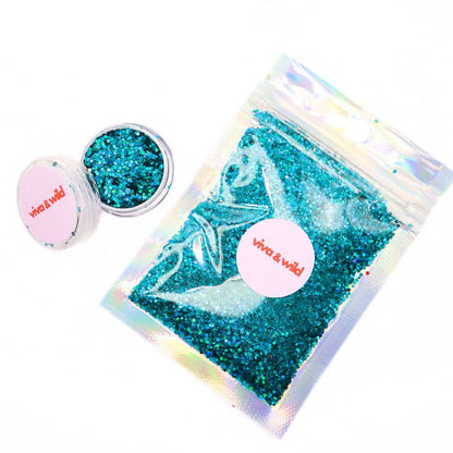 Teal Me About It - Turquoise Holographic Chunky Festival Glitter